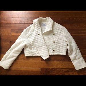 UO white cropped jacket